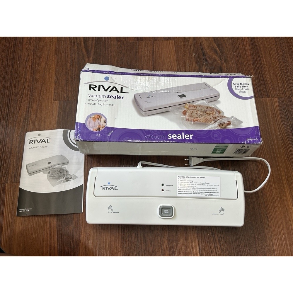 Rival Vacuum Sealer With Box And Instructions Manual ECEGSI 0150-015
